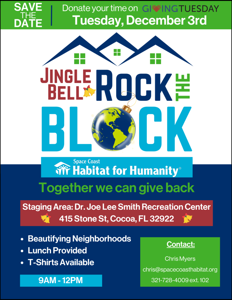 Jingle Bell Rock the Block Save the Date Flyer 12.03.24