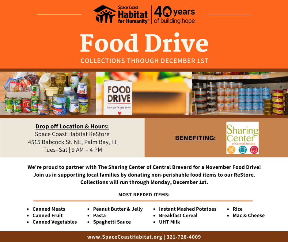 Facebook - November 2025 Food Drive with the Sharing Center