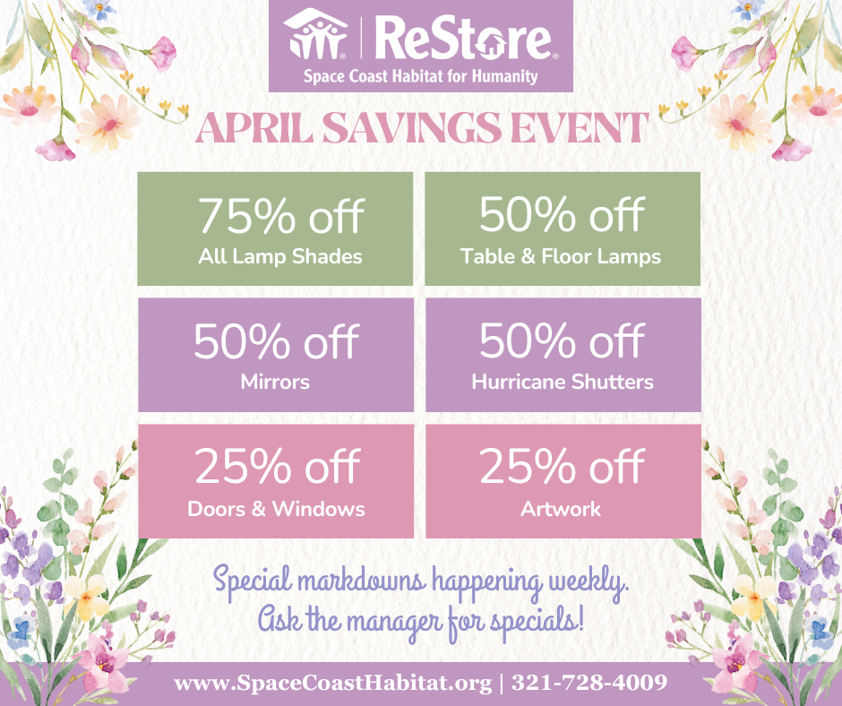 ReStore April 2026 Sales Ad (Facebook Post)