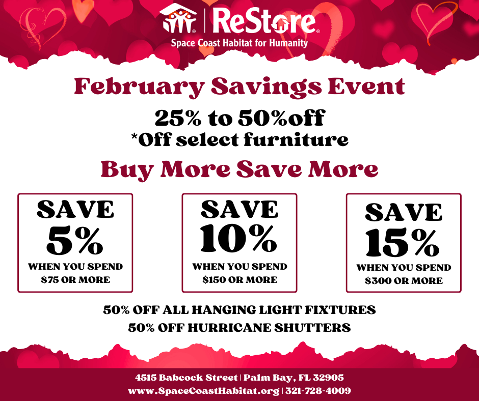 ReStore Sales Flyer for February 2026 (Facebook Post)